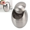Desktop Trash Can Stainless Steel Egg Shape Mini Countertop Waste