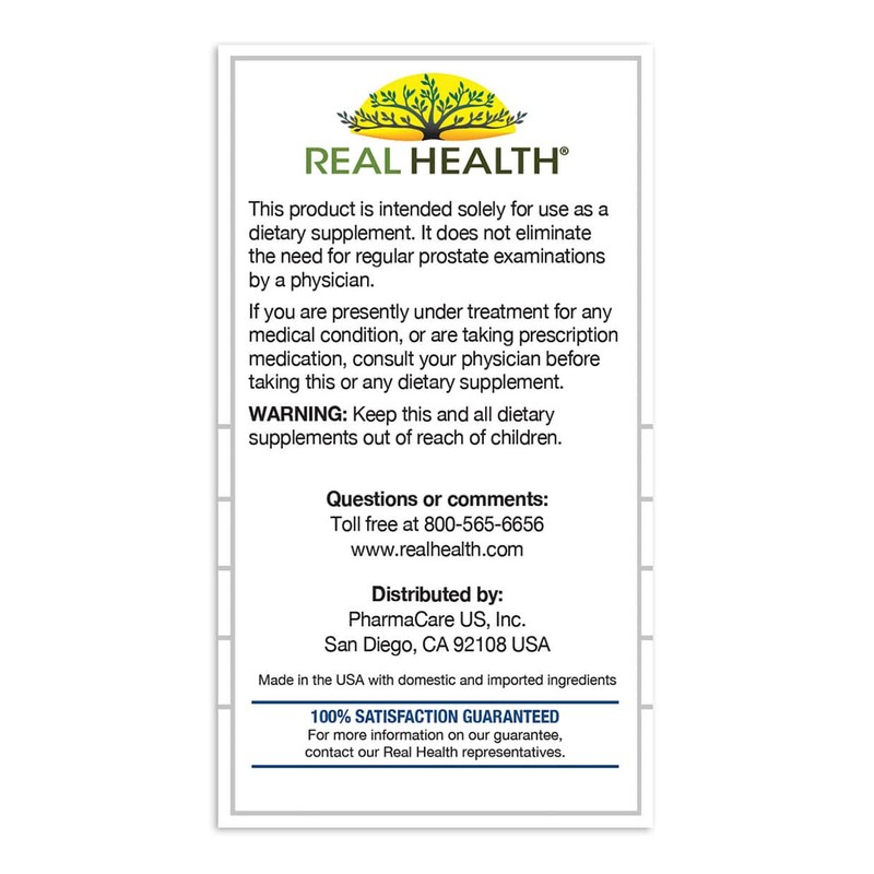 Real Health Prostate Complete - Prostate Supplements for Men, Prostate