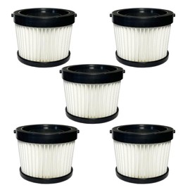 5 Packs DCV501HB DCV5011H Replacement Filters Compatible With DeWalt 20V Vacuum Cordless Handheld Vacuum DCV501HB DCV5011H Filter
