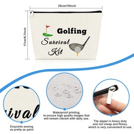 Golf Gift Makeup Bag Golf Team Gifts for Women Golfs Lover Inspirational Gifts Cosmetic Bags Lady Golfs Gift Christmas Birthday Present for Player Golfer Friend Female Travel Makeup Pouch