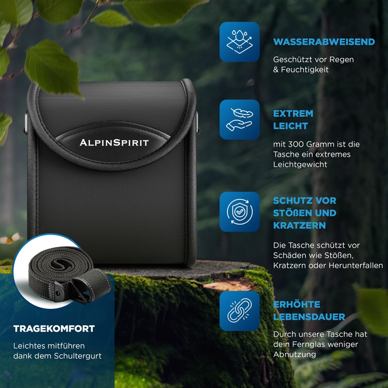 AlpinSpirit Binoculars Green and Black, black, casual/sporty