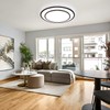 Wheatronic 2 Pack Black LED Flush Mount Ceiling Light Fixture