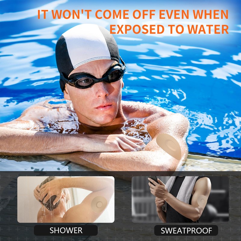 20pcs Sensor Covers for Libre 3 & Lingo Waterproof, Adhesive