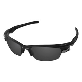 LenzReborn Polarized Lens Replacement for Oakley Fast Jacket OO9097 Sunglass - Dark Black - Polarized