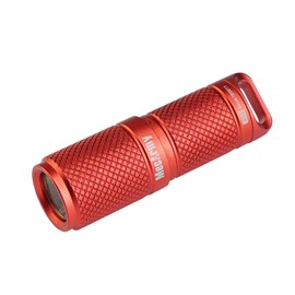 MecArmy X4S 130 Lumen Aluminum Super Micro-Sized Keychain EDC Flashlight with Micro USB Charging, Handheld Rechargeable Everyday Carry Car Keychain Light, Outdoor Camping Waterproof Torch (Red)