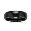 Bling Jewelry Black Tungsten Dome Wedding Band Ring 6mm