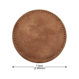 JSCARLIFE Premium Suede Car Cup Coasters 2Pack - Non-Slip Drink Mats for Most Vehicles, Universal Fit 3" Diameter, Protects Cup Holders from Spills & Scratches (Brown)