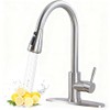 HOTIS Kitchen Faucet with Pull Down Sprayer, Brushed Nickel Stainless