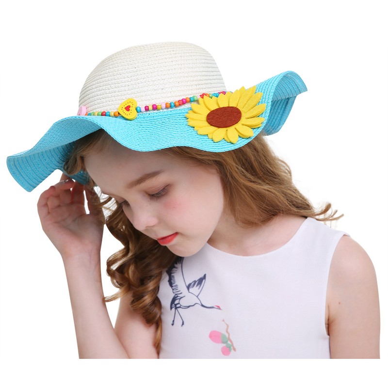 Sombreros de sol de ala grande para niños, multicolor, para