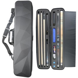 MangoRun ABS Material Hard Pool Cue Case 2x3 for 1/2 Pool Cues,Durable Construction,Protective Storage and Transport Solution for Billiard Enthusiasts,Keeps Your Equipment Safe and Organized (Black)