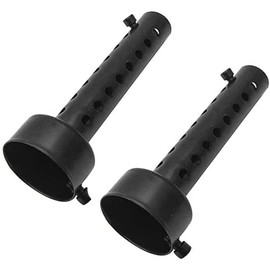 Riloer Motorcycle Exhaust Silencer, Universal Adjustable Removable Motorbike Can Exhaust Muffler Baffle Silencer for 35/48/60mm Tail Exhaust Pipe, Black/Silver