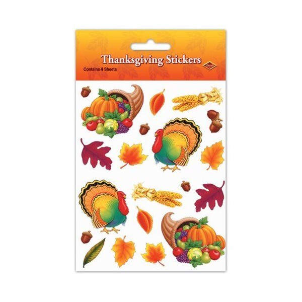 Beistle Thanksgiving Stickers 4 Sheets