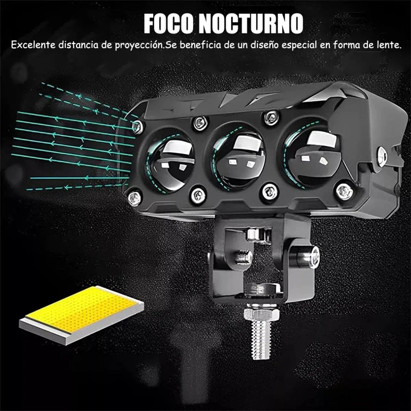 Faros Auxiliares Led De Doble Color 70w P/auto, Moto, 2