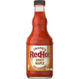 Frank’s RedHot Wing Sauce & Dip, Spicy Maple, Moderate Heat, Toss, Top or Dip with Wings, Chicken Nuggets, Chicken & Waffles, Breakfast Casseroles, Breakfast Sandwiches, and More, 12 fl oz