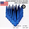 TJF AUTO 20PC BLUE 14X2 CONICAL SEAT SPIKE LUG NUT