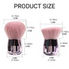 AIMALL 2pcs Mushroom Head Makeup Brush Set, Pink Loose Powder