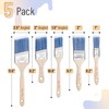 Bates- Paint Brushes Set, 5 Pack, 1"/1.5"/2"/2.5", Flat & Angled