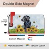 YINENA Sunflower Black Labrador Dog Mailbox Cover Magnetic Standard Size
