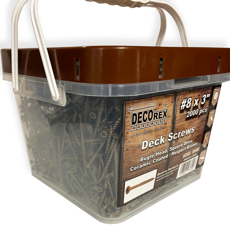 #8 x 3 Deck Screws | Square Drive | Bugle