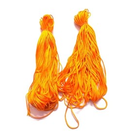 Brahmin Janeu Kesari (Pack of 10 Pieces) Color Orange for Worship and Wearing Janeu Sacred Thread for Hindi Religious Ceremonies.(Orange Color) 1 Gucha