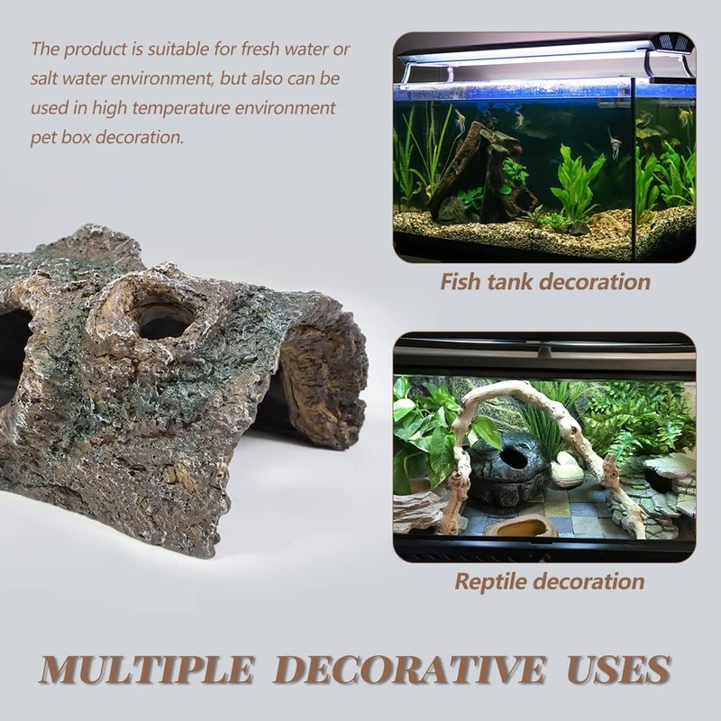 fazhongfa Reptile Hide Tree Trunk Lizard Snake Gecko Axolotl Spider