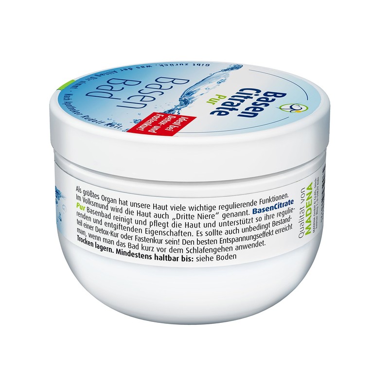 MADENA Basen Citrate Pur Alkaline Bath Salt Skin Care for