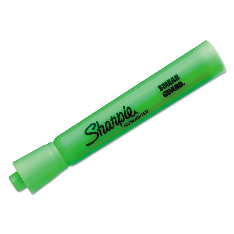 Sharpie 25026 Accent Tank Style Highlighter Chisel Tip Fluorescent Green