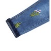 KIDSCOOL SPACE Little Big Girls Embroidery Butterfly Grass Slim Jean