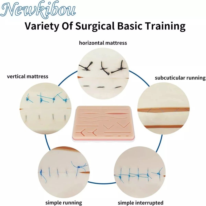BOJOOM Almohadilla De Práctica De Sutura Silicona Para Estudiantes