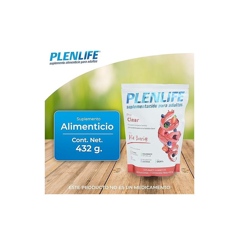 PLENLIFE Pro Clear proteína en polvo bebida clara sabor mix