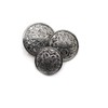 5 Pcs Hollow Metal Button Black Sliver Gold Buttons Round