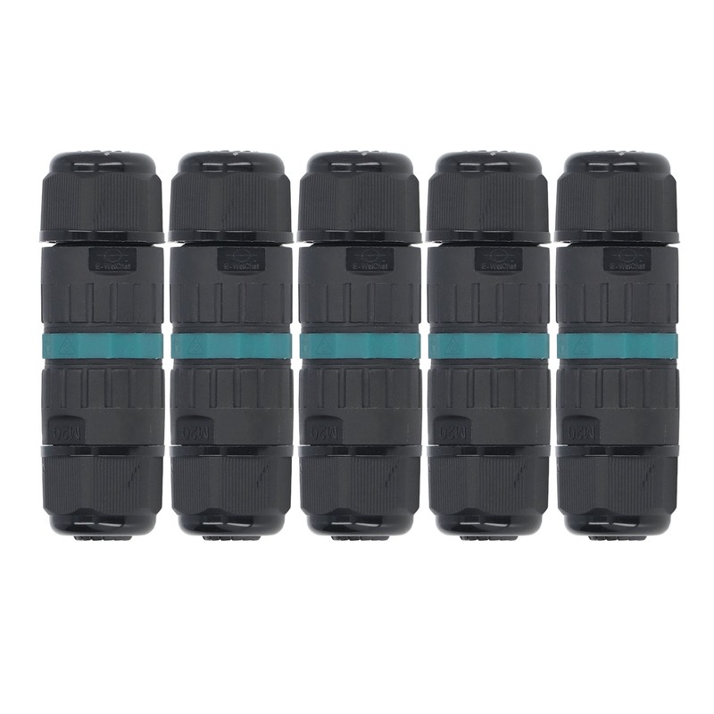 5Pcs Waterproof Connector M20 3pin 9-12mm Quick Connection Accessory for