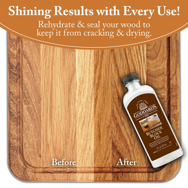 Goddard's Butcher Block Oil - Food Grade Mineral Oil for