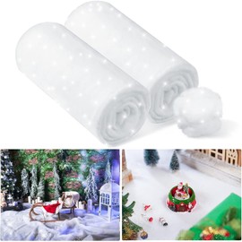 2 x MarysDe@lz Christmas Snow Blanket 70cm x 50cm for Christmas Decoration,Village Displays,Under the Christmas Tree -Thick White Soft and Fluffy Fake Snow Cover for Holiday Decor and Winter Displays