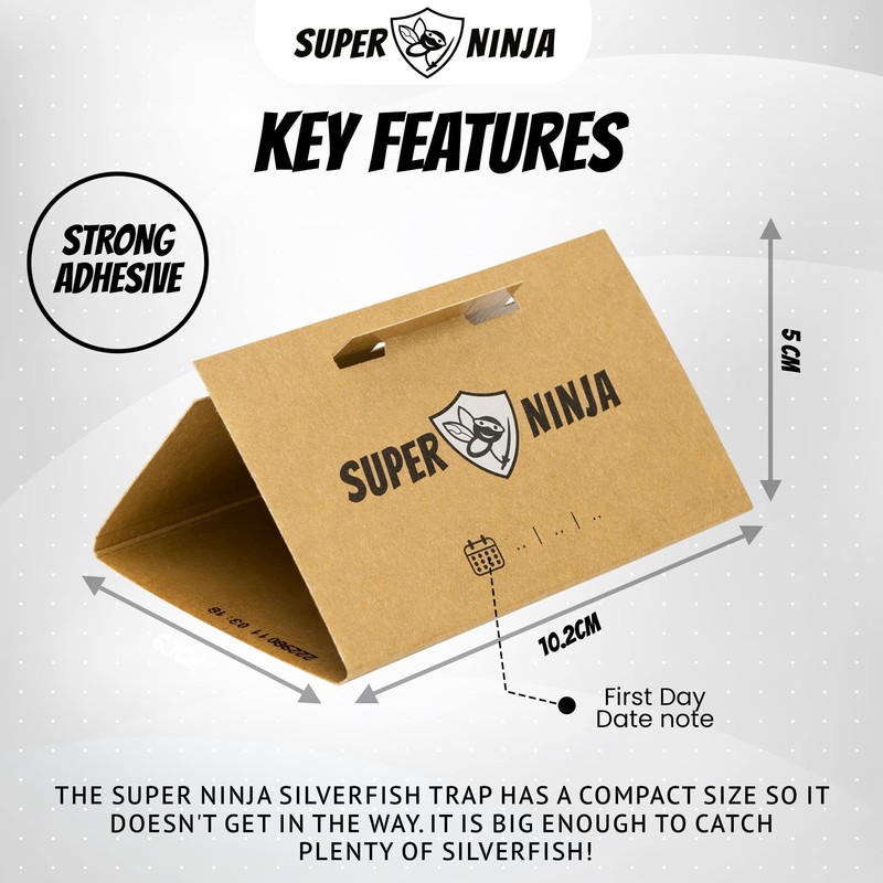 Super Ninja Silverfish Trap - 10 Pack - Ecological Silverfish