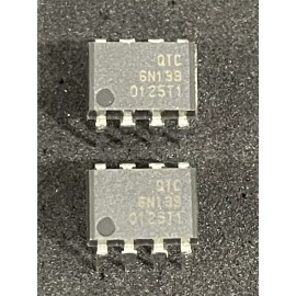 QTC 6N139 OPTO COUPLER DARLINGTON NPN OUTPUT DC INPUT 8-PIN DIP QTC (LOT OF 2)
