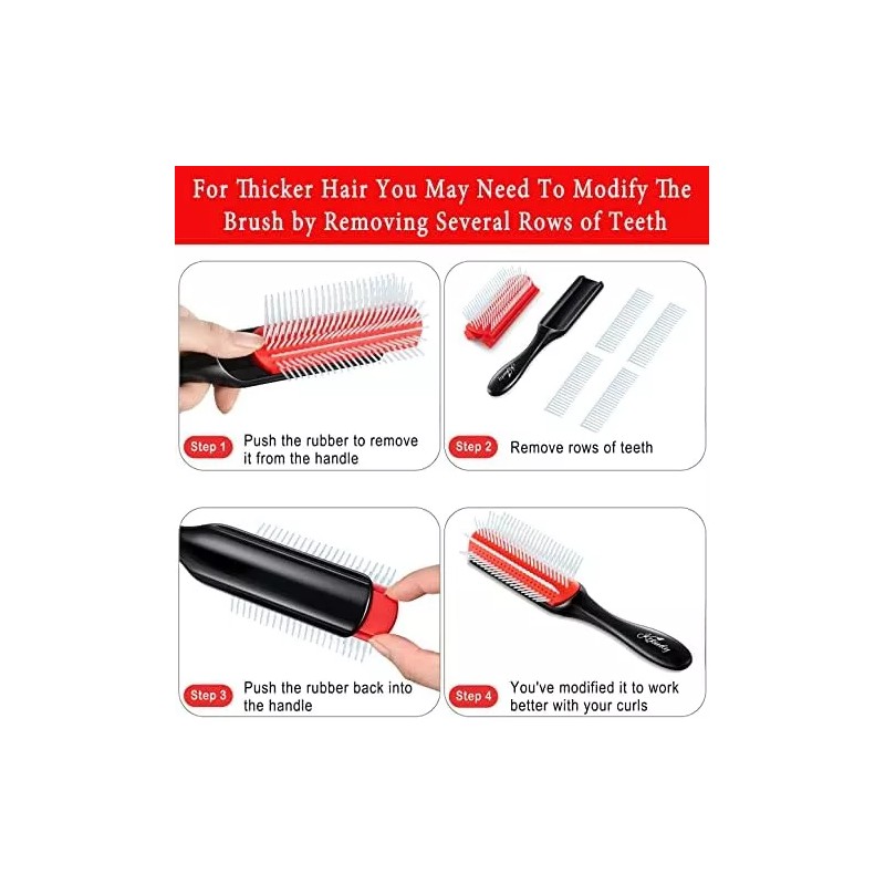 Ktkudy Cepillo Para Cabello Rizado Cepillo Para Peinar 9 Filas