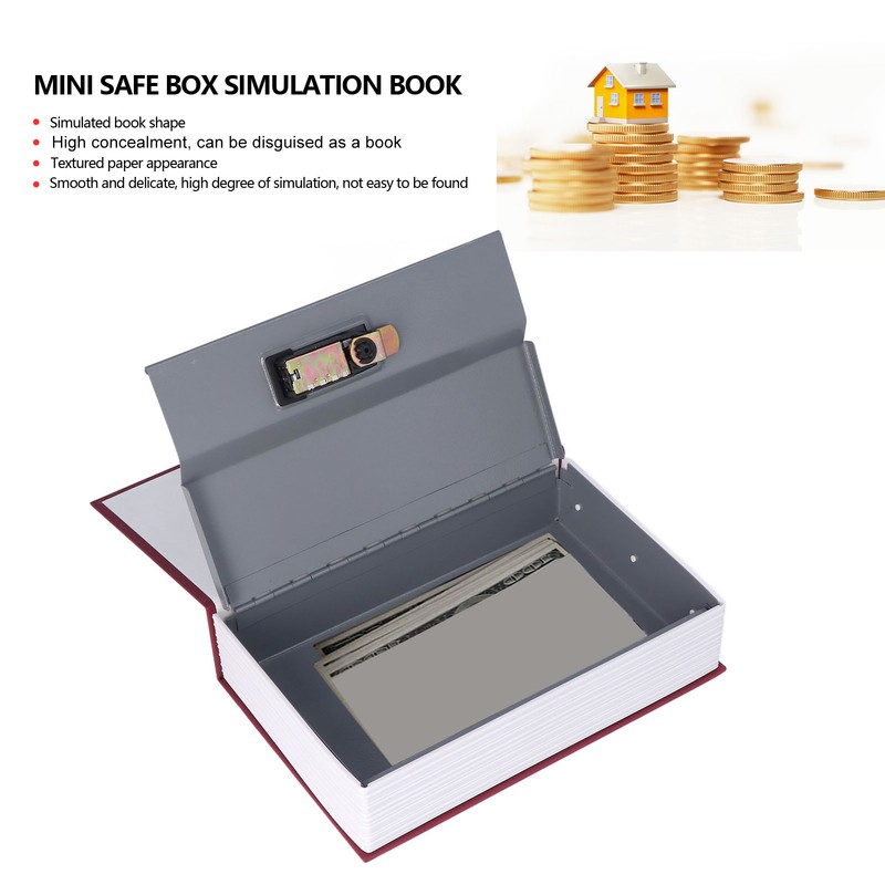 Book Safe Small Diversion Book Safe Storage Lock Box Money