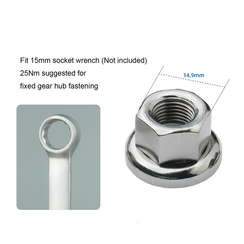 M9 M9.5 (3/8") M10 Stainless Flange Lock Nut, Hex Flange
