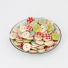 15mm Wooden Buttons100 Pcs Plaid Dot Assorted Patterns 2 Hole