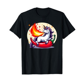 Fire-Breathing Unicorn Chili Ride T-Shirt