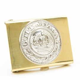 German WWI Prussian Brass and Nickel Gott Mit Uns Belt Buckle