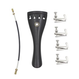 Violin Tailpiece Rope, 3 in 1 Ebony Tailpiece Tailpiece Rope + Violin Tailpiece + Fine Tuners Upgrade Part for 4/3 4/4 Violin