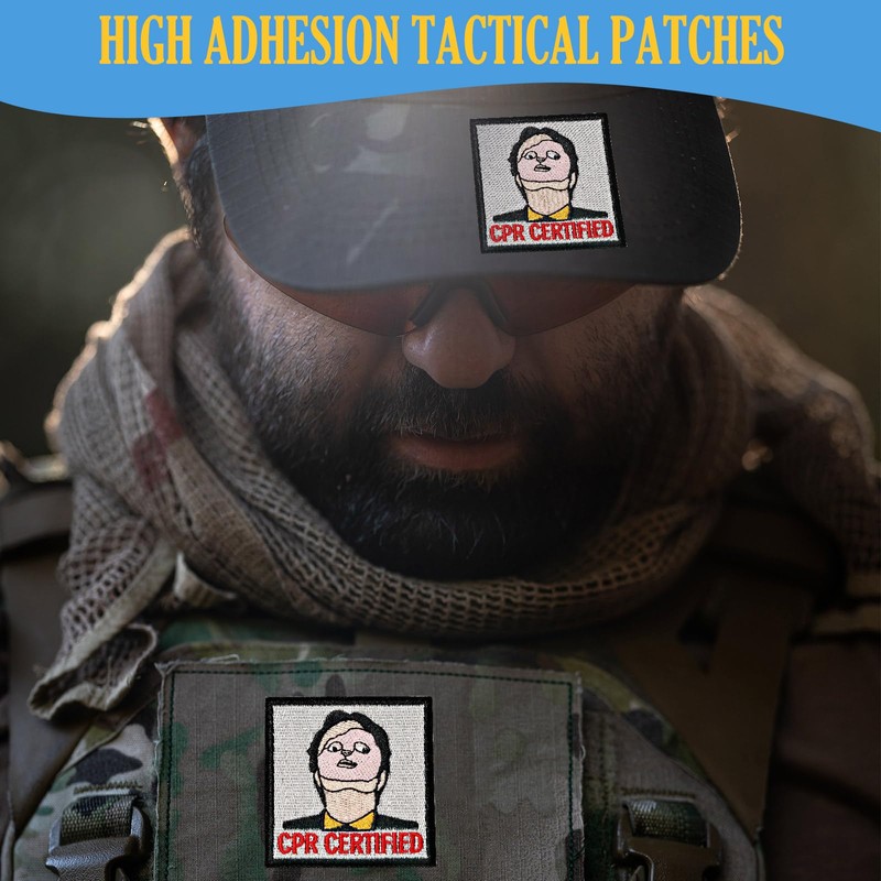 CPR Certified Patch, 2 Pcs Embroidered Morale Patches with Hook