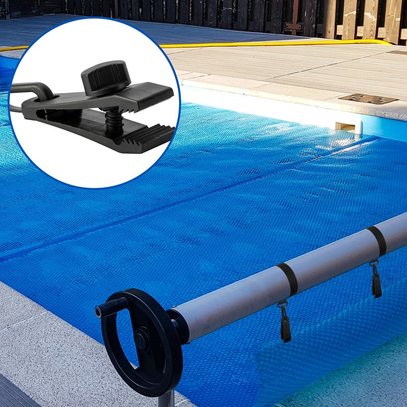 codree 24 Pcs Pool Solar Cover Reel Attachment Kit, Inground