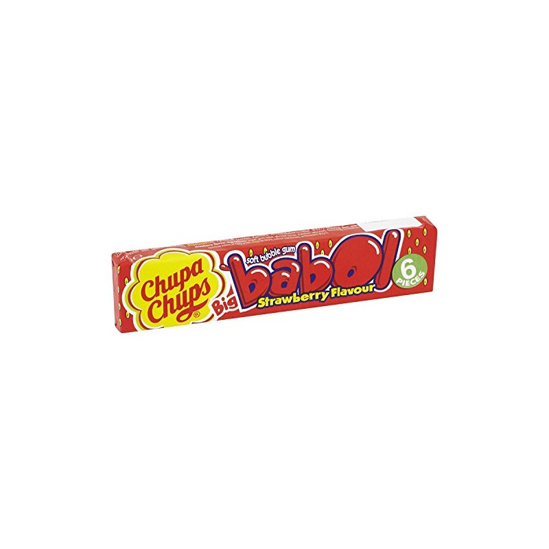Chupa Chups Big Babol Erdbeere Kaugummi 20er Display, 1er Pack