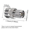 2PCS Mini UHF Male to UHF Female Coax Connector, Mini