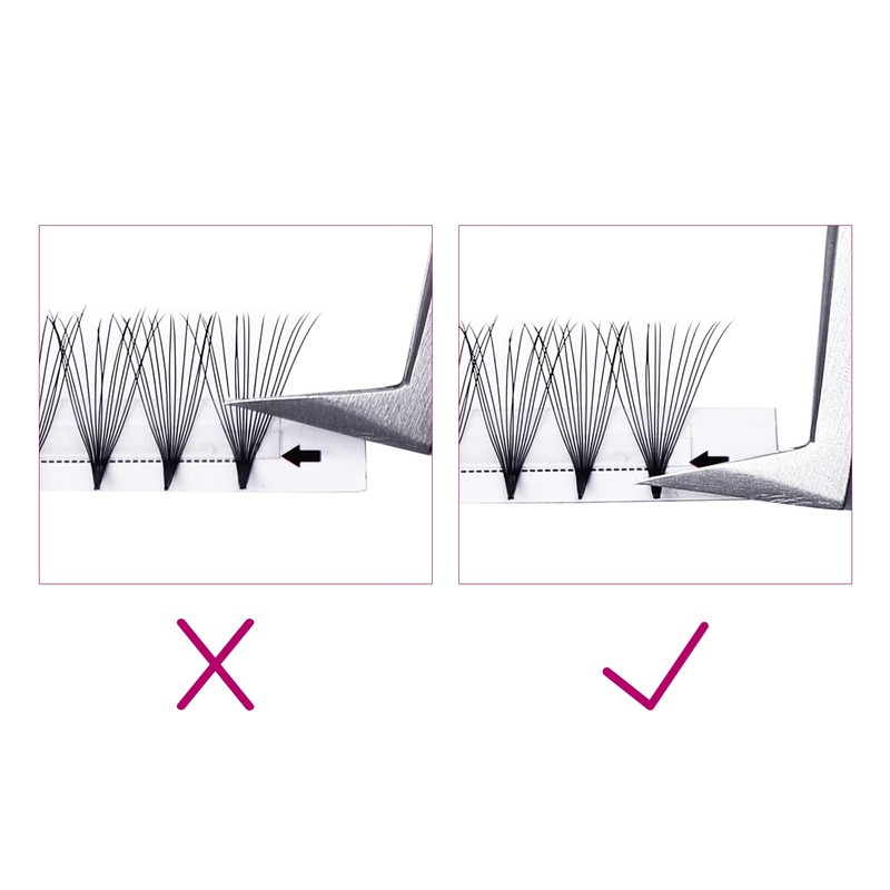 Volume Eyelashes, 14D, 0.07 mm, D Curl, 12 mm, Volume