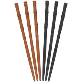 4Pcs Brown and Black Wooden Hair Sticks Hair Chopsticks for Women, Bamboo Shape Hair Pins for Long Hair, Hair Stick Pin for Buns, Decorative Hair Holder for Women Hair Accessories and Care