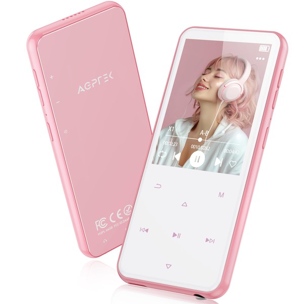 AGPTEK 64GB MP3 Player with Bluetooth, M3 2.4 inch Music